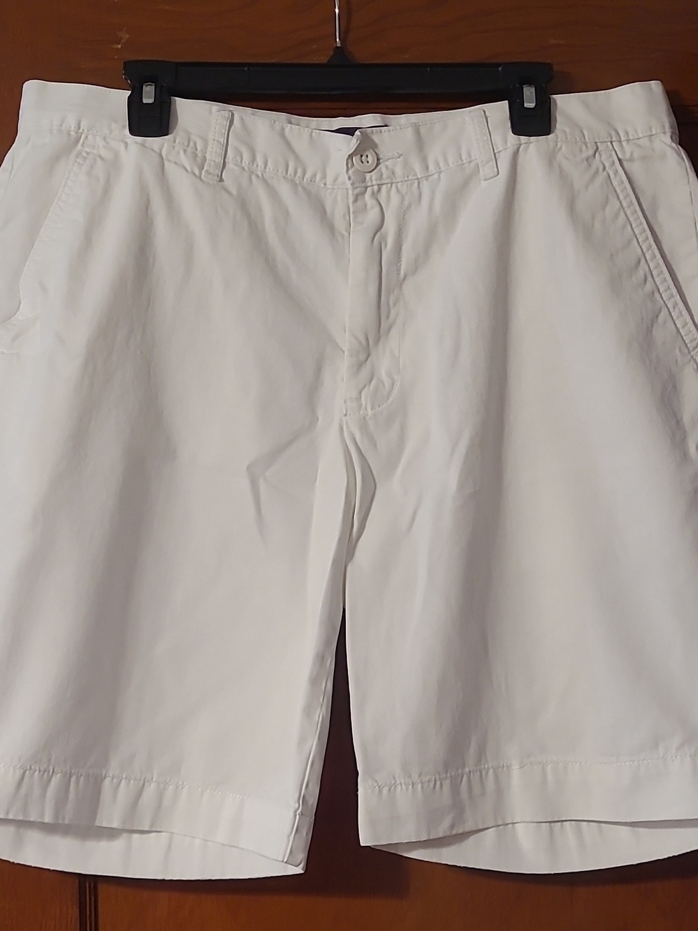 U.S. Polo Assn. White Flat-Front Cotton Chino Shorts